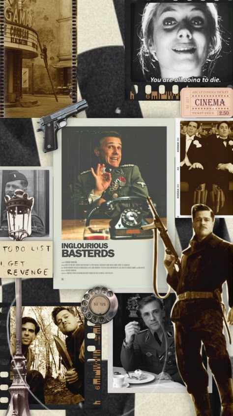 #ingloriousbasterds #favmovies #tarantino Christoph Waltz Wallpaper, Hans Landa Wallpaper, Inglorious Basterds, Hans Landa, Inglourious Basterds, Jackie Brown, Christoph Waltz, Cinema Ticket, Reservoir Dogs