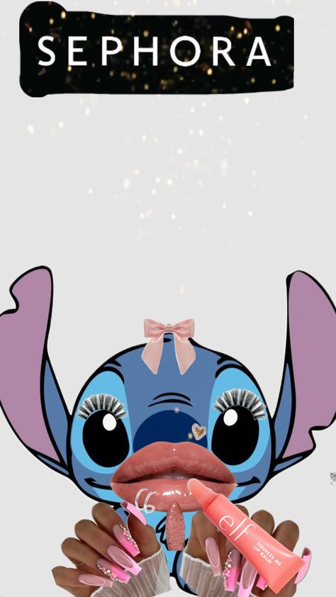 Preppy stich!! Preppy Stitch Wallpaper, Stitch Wallpaper, Lip Balm, Sephora, Cute Wallpapers, The Balm, Quick Saves