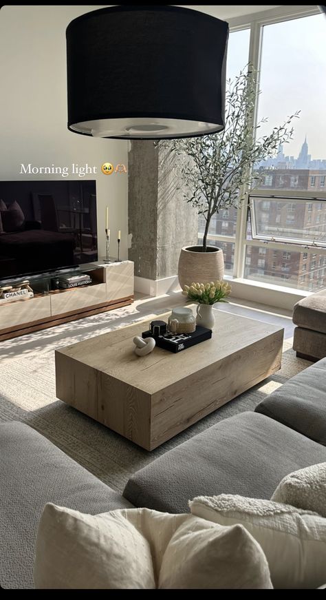 Modern Flat Aesthetic, Living Room Asethic, Small Condo Aesthetic, Aesthetic Condo Design, Modern Home Asethic, Modern Luxury Living Room Interior Design Apartment, Cb2 Apartment Living Rooms, Modern Minimalist Apartment Aesthetic, Neutral Modern Home Aesthetic