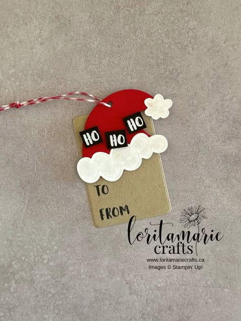 5 Festive Christmas Gift Tags Ideas with the Sending Cheer Bundle Christmas Souvenirs Diy, Card Tags Ideas, Sending Cheer Stampin Up Tags, Christmas Gift Tag Ideas Diy, Stampin Up Tags Christmas, Christmas Gift Tags Diy Printable Labels, Diy Gift Tags Ideas Homemade, Handmade Gift Tags Christmas, Stampin Up Christmas Tags Ideas