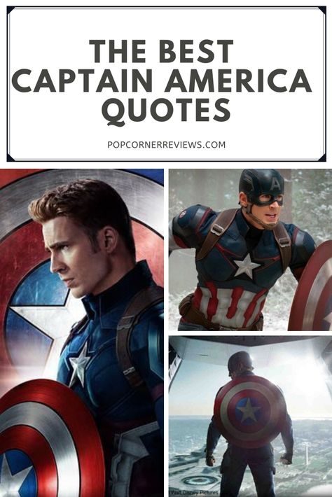 The Best Captain America Quotes from the MCU Movies Quotes In Movies, Best Marvel Quotes, Marvel Quotes Inspirational, Captain America Quotes Inspirational, Quotes For Yearbook, Captain America Sayings, Mcu Quotes, Captain America Speech, Captain America Tattoo