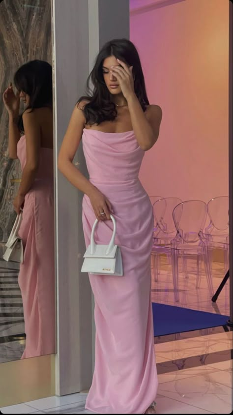 pippa jennings and camden hunter | tempt our fate by kat singleton Pastel Pink Prom Dress, Pastel Prom Dress, Pastel Dresses, Pastel Pink Dress, Pink Party Dress, Chiffon Party Dress, Pink Long Dress, Pink Party Dresses, Classy Prom Dresses