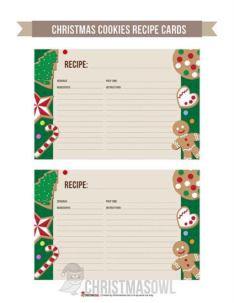 Christmas Recipe Cards Printable Free, Recipe Printables, Holiday Recipe Card, Diy Recipe Binder, Christmas Recipe Cards, Scrapbook Recipe Book, Homemade Recipe Books, Recipe Cards Printable Free, Christmas Cookie Recipe