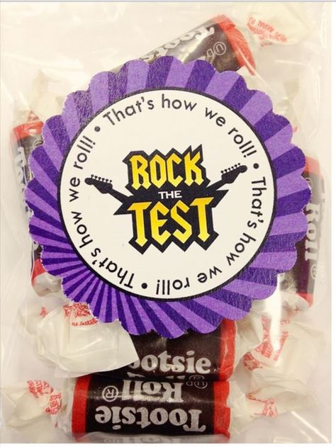 Standardized Testing - 12 Ways To Brighten Testing Time - Rock the Test - Teach Junkie Testing Treats, Student Treats, Testing Encouragement, Testing Motivation, Tootsie Rolls, Staar Test, Valentines Day Ideas, Rockstar Energy, School Testing