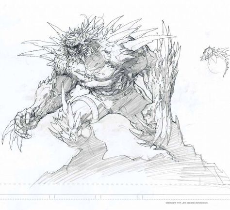 Exclusive Jim Lee DCUO: Doomsday Concept Art! I Simply ♥ This! ( ͡° ͜ʖ ͡°) Doomsday Comics, Doomsday Dc, Make A Comic Book, Dc Universe Online, Jim Lee Art, Western Comics, Univers Dc, Jim Lee, Model Sheet