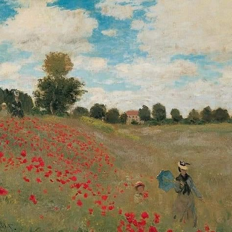 The Poppy Field, near Argenteuil, Claude Monet. Painting Poppies, Claude Monet Paintings, Claude Monet Art, Afrique Art, Wild Poppies, Monet Art, Monet Paintings, 수채화 그림, Post Impressionism