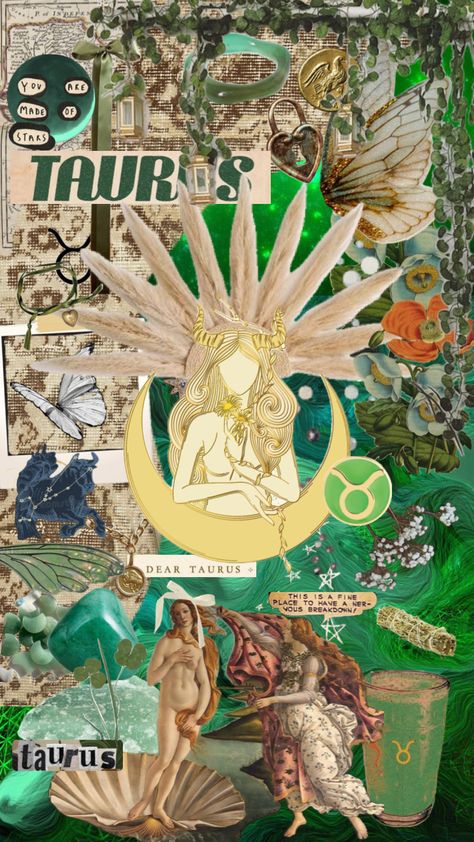 #taurus #moodboard Taurus Collage, Taurus Moodboard, Taurus Moon, Taurus Women, Zodiac Designs, Alphabet Art, Create Collage, Creative Play, Pretty Pictures