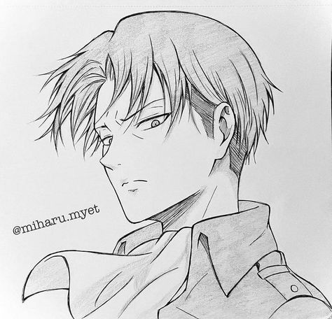 Levi Sketch, Levi Drawing, Sketches For Beginners, Levi Art, Easy Sketches For Beginners, Drawing Naruto, Easy Sketches, Anime Face Drawing, Pencil Sketch Images