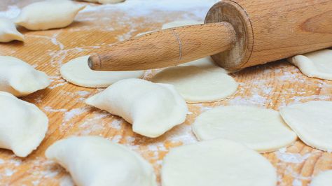 Why Hot Water Dough Is So Common In Chinese Cuisine Chinese Honey Chicken, Stuffed Dumplings, Japanese Gyoza, Cooking Supplies, Honey Chicken, Steamed Buns, Tasting Table, Dough Recipe, Dim Sum