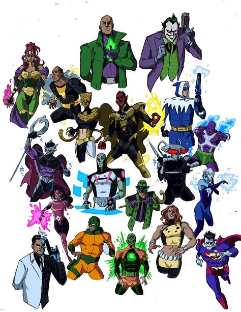 Mike Becker — mikejbecker: Villains Sketchbook Justice League Art, Superhero Art Projects, Comic Villains, Black Comics, Dc Villains, Dc Comics Superheroes, Dc Comics Artwork, Superhero Characters, Dc Comics Characters