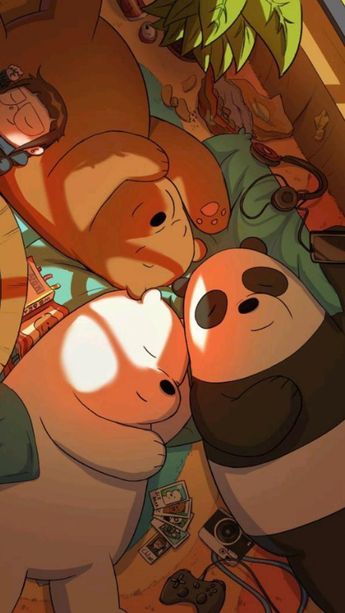 Panda And Ice Bear Wallpaper, We Bare Bears Wallpapers Aesthetic, Bear Bears Wallpaper, Panda Bears Wallpaper, Bears Wallpaper, We Bear Bears, Pokemon Bulbasaur, We Bare Bears Wallpapers, Bear Bears