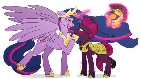 Mlp Yuri, Fizzlepop Berrytwist, Tempest Shadow, Hoof Shoes, Mlp Ships, Twilight Sparkle Alicorn, Looking At Each Other, My Little Pony Twilight, Pony Unicorn