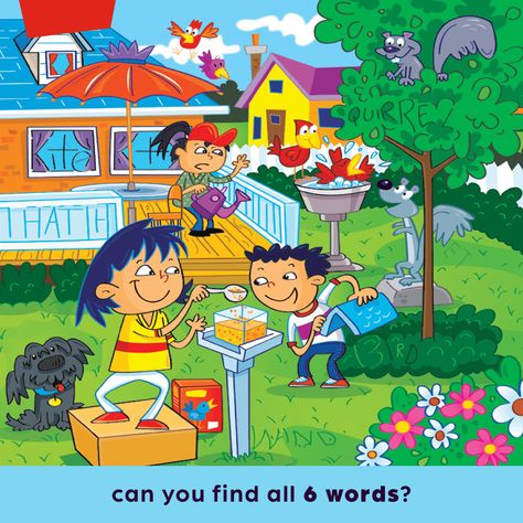 Can you find all 6 hidden words Picture Puzzles With Answers, Hidden Words In Pictures, Find The Hidden Words, Learn English Kid, Hidden Picture Games, Iq Level, Test Your Iq, Hidden Picture Puzzles, Brain Teasers Riddles