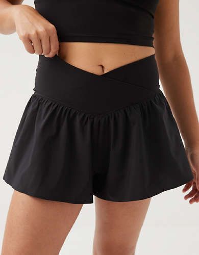 Crossover Shorts, Aerie Clothing, Clothes Haul, Aerie Shorts, Aerie Real, Offline By Aerie, Black Athletic Shorts, Flowy Shorts, Active Shorts