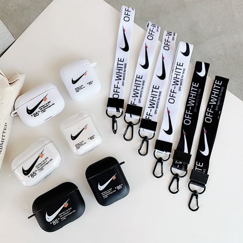 Lanyard Nike, 13 Birthday Gifts, Nike Phone Cases, Creative Iphone Case, Nike Off White, Airpod Cases, Keychain Lanyard, Earbuds Case, Airpod Pro