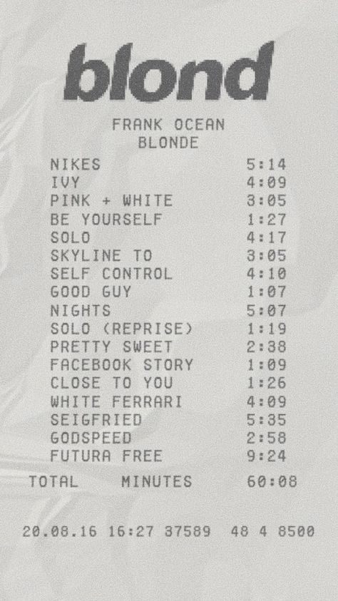 Frank Ocean Poster Black And White, Frank Ocean Vinyl, Frank Ocean Lyrics, Blonde Album, Frank Ocean Album, Frank Ocean Poster, White Ferrari, Movie To Watch List, Spring Studios