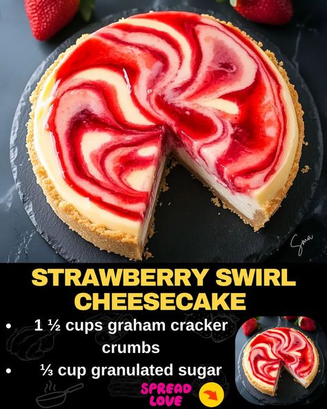 Strawberry Swirl Cheesecake Beef Tips And Noodles, Strawberry Swirl Cheesecake, Baked Meatloaf, Mexican Casserole Recipe, Strawberry Brownies, Caramelized Bacon, Swirl Cheesecake, Chicken Pasta Bake, Bbq Bacon