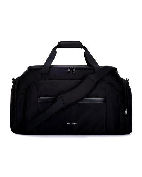 LIGHT FLIGHT LargeTravel Weekender Compartment (travel essential) Mens Weekend Bag, Essentials Aesthetic, Bag For Travel, Bags For Men, Overnight Bags, Black Travel, Travel Duffel, Duffel Bags, Travel Light