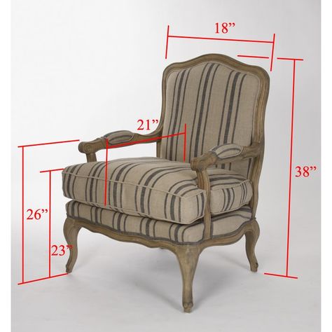 French Accent Chairs, Feature Chair, Furniture Design Chair, Furniture Dimensions, Love Chair, Linen Armchair, Woodworking Projects That Sell, Solid Wood Dining Chairs, Decor Home Living Room