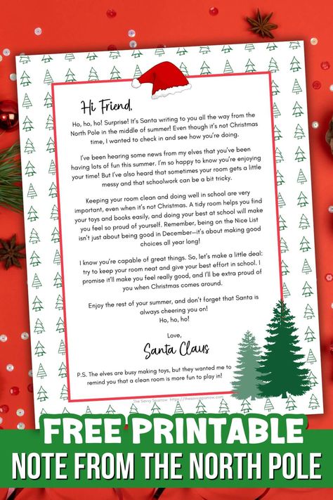 These free printable letters from Santa are an awesome Christmas tradition for kids!  If your kids write letters to Santa, then they'll love opening their mailbox to find a note from The North Pole!  Different letters from Santa template designs to choose from! A Letter From Santa To Kids, Christmas Letters From Santa, North Pole Printables Free, Free Letter From Santa Template, Letter From Santa To Kids Free Printable Editable, Free Santa Letter Printable, Santa Letters To Kids Free Printable, Letters From Santa Printable Free, Santa Letters To Kids