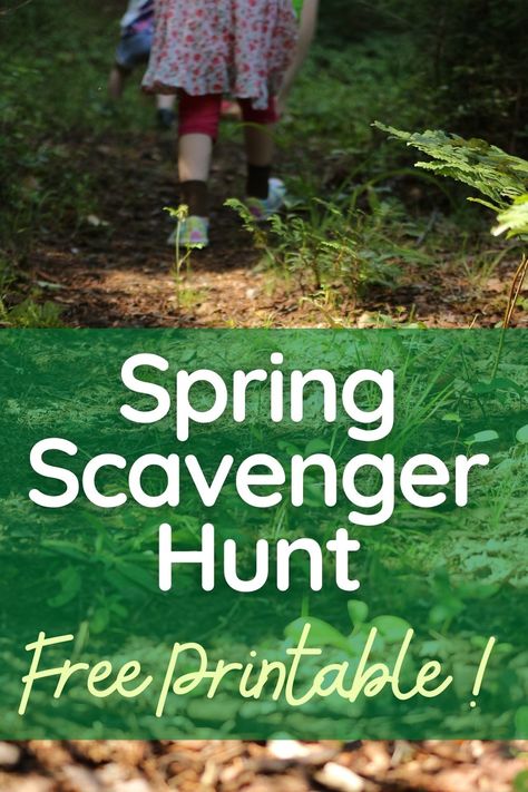 Spring Scavenger Hunt - Free Printable! Child walking in forest. Spring Scavenger Hunt, Preschool Scavenger Hunt, Printable Scavenger Hunt, Nature Hunt, Toddler Outdoor, Scavenger Hunt For Kids, Spring Preschool, Spring Outdoor, About Nature