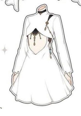 Fantasy Crop Top Drawing, Angel Outfit Drawing, White Dress Anime, Mystical Clothes, Angelic Outfits, Genshin Clothes, Fem Ichigo, Outfits Anime, Outfit Anime