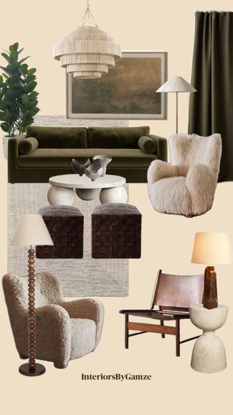 the mood board presents a harmonious blend of rustic and modern elements, emphasizing comfort, warmth, and a refined yet casual aesthetic. Earthy Color Palette Living Room, Earthy Neutral Color Palette, Living Room Color Palette, Neutral Living Room Colors, Cozy Neutral Living Room, Color Palette Living Room, Cozy Living Room Design, Timeless Interiors, Earthy Color Palette