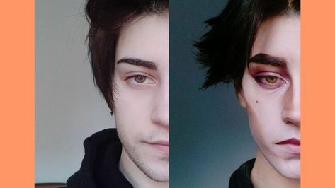 League Of Legends Viktor, Male Contour, Viktor Cosplay, Vs Makeup, Face Contouring Makeup, Makeup Vs No Makeup, Bushy Eyebrows, Eye Makeup Techniques, Sigma Male