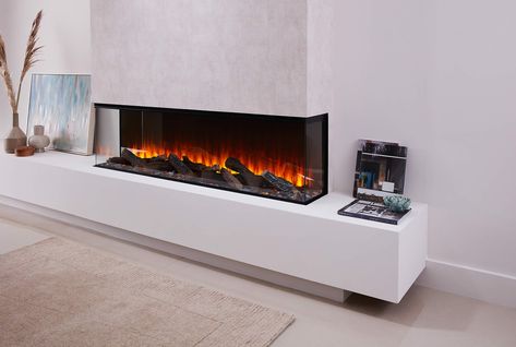 Luxury Tv Wall, Inset Electric Fires, Wall Fires, Small Fireplace, Electric Fire, Electric Fires, Tv Wall Design, Media Wall, New Forest