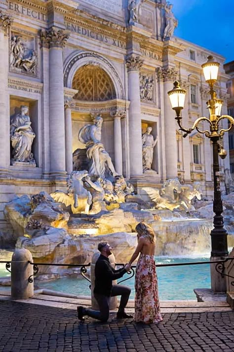 Italy Travel Couple, Engagement In Italy, Proposal In Europe, Proposal Ideas Italy, Proposal Europe, Italian Proposal, European Proposal, Rome Proposal, Europe Proposal