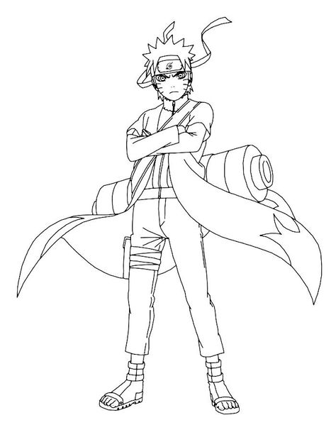 Naruto Coloring Pages Naruto Outline, Naruto Coloring Pages, Naruto Coloring, Naruto Sage Mode, Full Body Drawing, Naruto Drawings Easy, Naruto Sage, Sage Mode, Best Anime Drawings