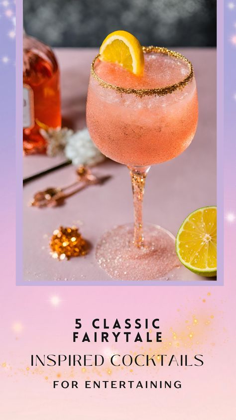 In the world of mixology, fairytales come to life in a glass. From Jack's Magic Beanstalk Elixir to Goldilocks' Honeyed Bourbon Smash, these whimsical cocktails evoke the magic of classic stories. Dive into a world of enchantment and craft your own fairytale-inspired drinks with this collection of 60+ recipes....#fairytalecocktails #cocktailrecipes Fairytale Drinks, Enchanted Forest Cocktails, Book Inspired Cocktails, Enchanted Cocktails, Fairy Cocktails, Acotar Cocktails, Acotar Drinks, Whimsical Cocktails, Magical Cocktails