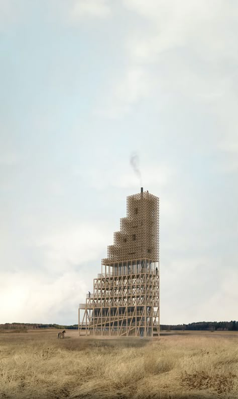 Viewing Tower, Tower Architecture, Wooden Pavilion, Vertical City, Observation Tower, Timber Architecture, Lookout Tower, Wood Architecture, Tower House