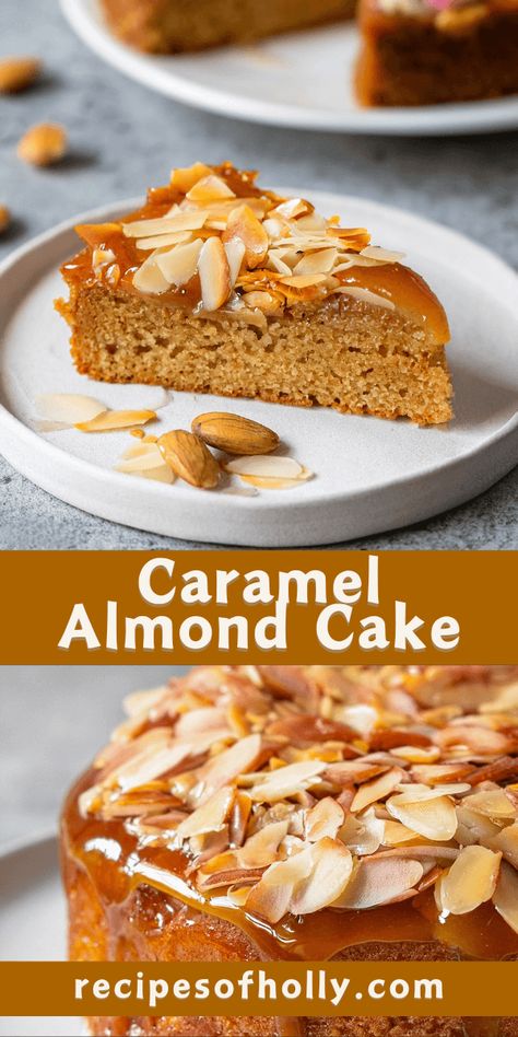 Whenever you want to impress with a show-stopping dessert, this Caramel Almond Cake layers moist almond-infused cake with rich caramel sauce, creating a delightful combination of flavors and textures that’s perfect for any special occasion. Almond Cakes Recipes, Carmel Cake, Almond Caramel, Almond Cake Recipe, Cake Layers, Almond Cake, Almond Cream, Delish Recipes, Almond Cakes