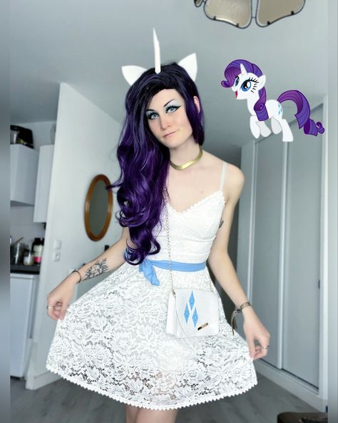 Rarity Mlp Cosplay, Rarity Halloween Costume, Rarity Cosplay, Rarity Costume, Mlp Cosplay, My Little Pony Rarity, Mane 6, Cosplay Inspo, Cosplay Kawaii