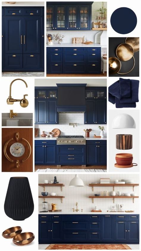 Top 5 Most Popular Kitchen Cabinet Paint Colors - Kitchen Genius Blue Cabinet Kitchen Ideas, Blue Cabinet Colors, Navy Cabinets Kitchen, Blue Painted Kitchen Cabinets, Dark Blue Cabinets, Most Popular Kitchen Cabinet, Kitchen Cabinet Paint Colors, Popular Kitchen Cabinet, Navy Blue Kitchen Cabinets