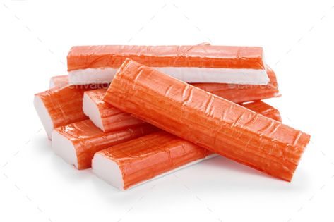 crab sticks by Pineapple_Studio. heap of fresh crab sticks isolated on whtie background #AD #Pineapple_Studio, #heap, #crab, #sticks Bakar Bakar, Crab Sticks, Crab Stick, Dessert Illustration, Food Png, Clean Space, What You Eat, Frozen Food, Favorite Food