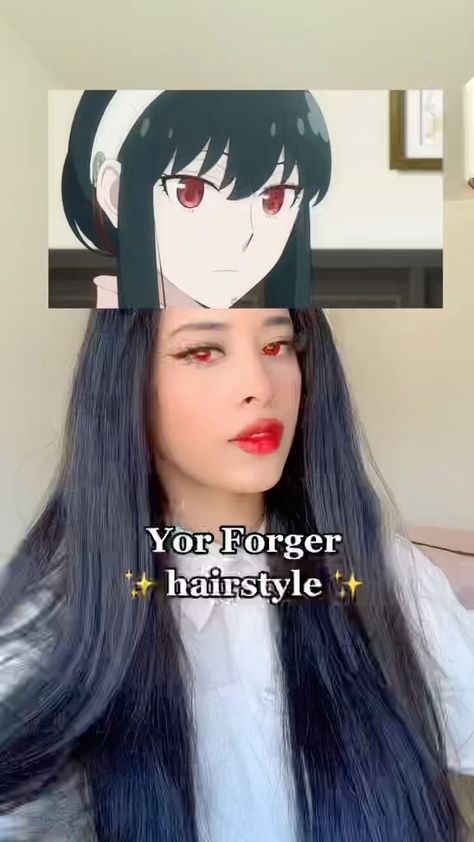 @loid_forgers shared a video on Instagram: “Yor forger hairstyle ❤️ 🎯 Follow @loid_forgers for more! 🎯 share with your friends and family Cr: xrizze(TikTok)” • Apr 26, 2022 at 1:55pm UTC Anime Hair Styles In Real Life, Black Hairstyles Curly Hair, Easy Anime Cosplay Ideas Black Hair, Katara Hairstyle Hair Tutorials, Anime Hairstyles Female Real Life, Hair Tutorial Anime, Anime Hairstyles Tutorial In Real Life, Anime Inspired Hair, Anime Inspired Hairstyles