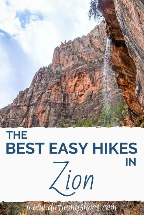 Want to go hiking in Zion National Park but don't have much time? This list of the best easy hikes in Zion will help you adventure around the park and make the most of your vacation. Hikes In Zion National Park, Usa Trips, Zion National Park Hikes, Utah National Parks Road Trip, Utah Parks, Usa Places, Zion Park, Utah Trip, Snow Canyon State Park