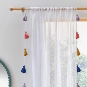 Voile & Net Curtains - Browse Our Full Range | Dunelm | Page 2 Cosy Nook, Light Filtering Curtains, Curtains Dunelm, Baby Room Curtains, Voile Panels, Tassel Curtains, Net Curtains, Voile Curtains, Types Of Curtains