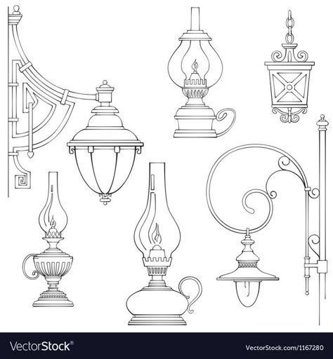 Lamp Images, Lamp Drawing, Flor Iphone Wallpaper, Lantern Drawing, Lamp Tattoo, Lantern Tattoo, Gas Lamp, Kerosene Lamp, Journal Doodles