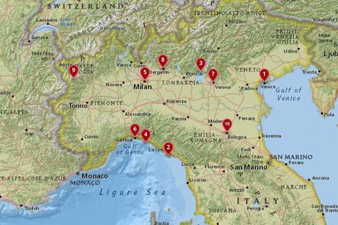 10 Top Destinations in Northern Italy (with Map & Photos) - Touropia Northern Italy Map, Northern Italy Travel, European Living, Photo Maps, Italy Map, Anniversary Trips, Northern Italy, Travel Maps, Trieste