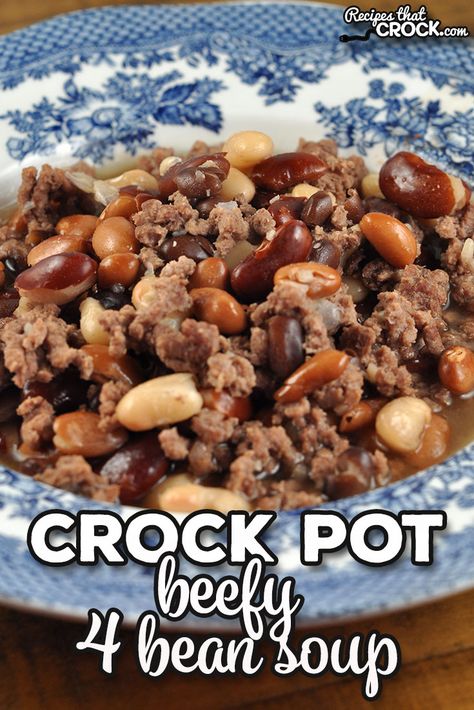 15 Bean Soup Crock Pot, Hamburger In Crockpot, Elk Recipes, 15 Bean Soup, Easy Crockpot Dinners, Crockpot Dinners, Homemade Bread Recipes Easy, Homemade Bread Easy, Bean Soup Recipes