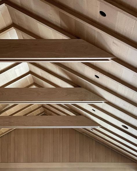 Adam Jordan Architecture on Instagram: “Site visits l Adam Jordan Architecture” Jordan Architecture, Adam Jordan, Architecture Ceiling, Exposed Beams Ceiling, Ceiling Details, Shed Tiny House, Aspen House, Ceiling Trim, Reclaimed Wood Beams