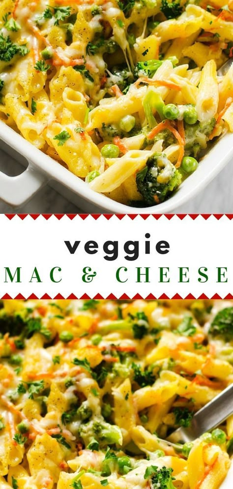 Veggie Macaroni And Cheese, Easy Veggie Filled Meals, Macaroni And Cheese With Veggies, Summer Veggie Casserole, Macaroni And Cheese With Vegetables, Vegetarian Noodle Casserole, Meet And Veggie Meals, Veggie Night Dinners, Easy Meatless Casseroles