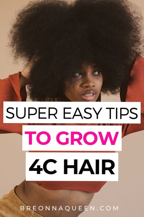 Elevate your natural hair journey with our super easy tips for growing and nurturing 4C hair. Embrace the power of your unique texture and unlock the secrets to achieving strong, luscious hair that reflects your individual beauty. #4 4c Hair Tips, Grow 4c Hair, 4c Hair Growth, Black Hair Tips, 4c Hair Care, How To Grow Your Hair Faster, Healthy Hair Care, Luscious Hair, 4c Natural Hair