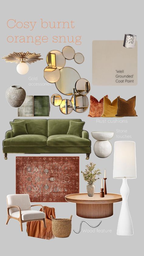 Burnt Orange Brown And Green Living Room, Green Gold Orange Living Room, Green And Amber Living Room, Terracota Green Living Room, Olive And Orange Living Room, Olive Green And Burnt Orange Living Room, Rust And Olive Living Room, Sage And Orange Living Room, Sage Green And Rust Living Room