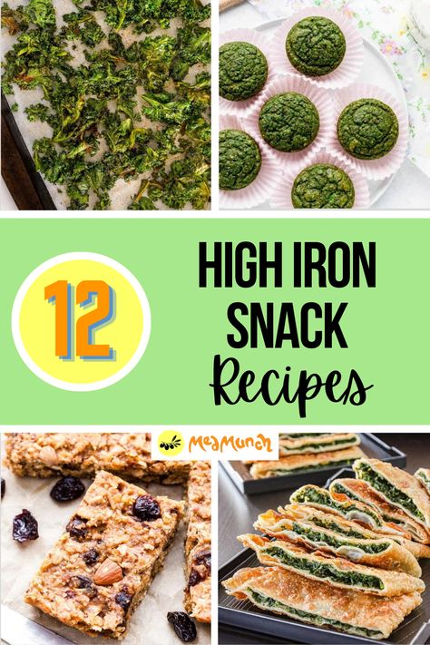 High Iron Foods Vegetarian, Low Carb High Iron Meals, Breakfast High In Iron, High Iron And Fiber Meals, Sources Of Iron Food, Vegan Iron Rich Foods, Iron Rich Food Chart, Anemic Diet Recipes, High Iron Muffins