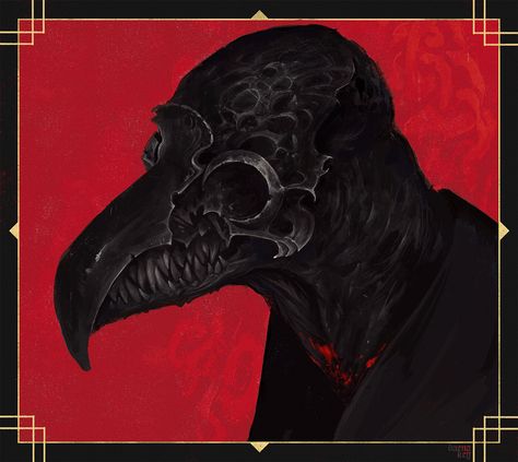 Plague Doctor Horror, Plague Doctor Monster, Cloaked Monster, Silent Hill Art, Aesthetic Blog, Monster Mask, Dnd Art, Plague Doctor, Gothic Horror