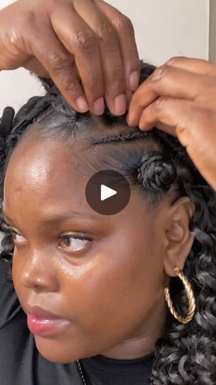 Bantu Knots With Curls, Bantu Knots Hairstyles Half Up, Bantu Knots Hairstyles, Bantu Knot Hairstyles, Bantu Knot, Bantu Knots, Hair Braiding, Wand Curls, Crochet Hair Styles